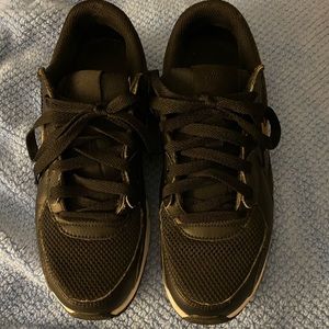 Nike Air Max Excee, size 7.5 women and black white and gold.